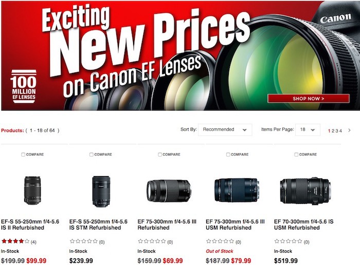Canon Refurbished Deals May 2015