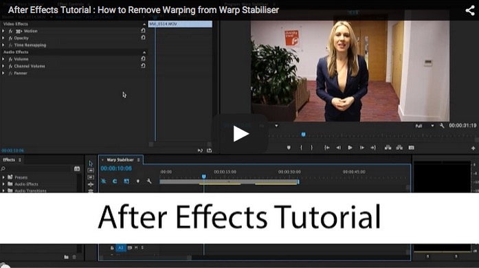how to cancel warp stabilizer in premiere pro cc