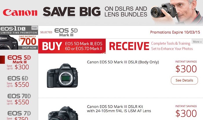 Canon DSLR Lens Bundle Deals September 2015