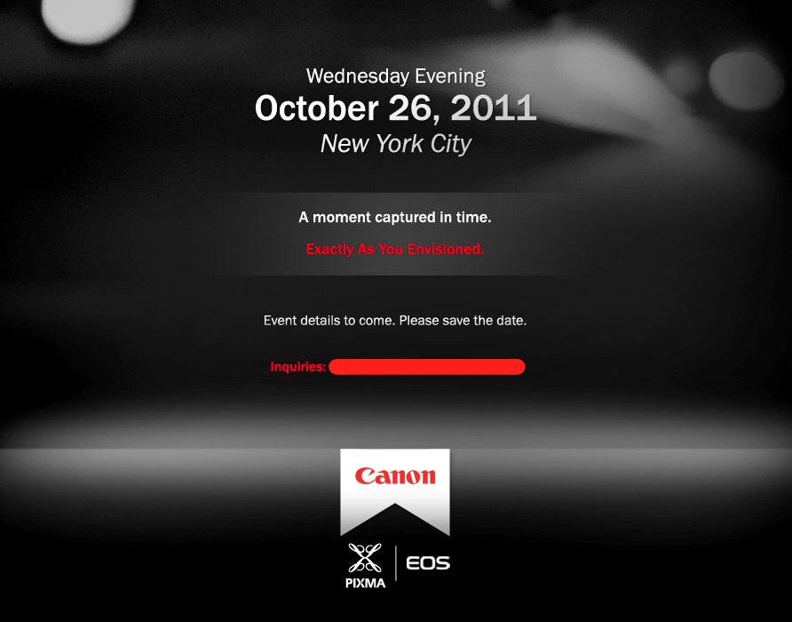 Canon EOS/PIXMA Event on October 26