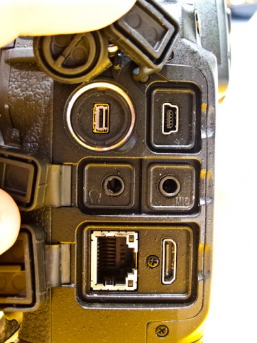 Nikon D4 Headphone Jack and HDMI-Out