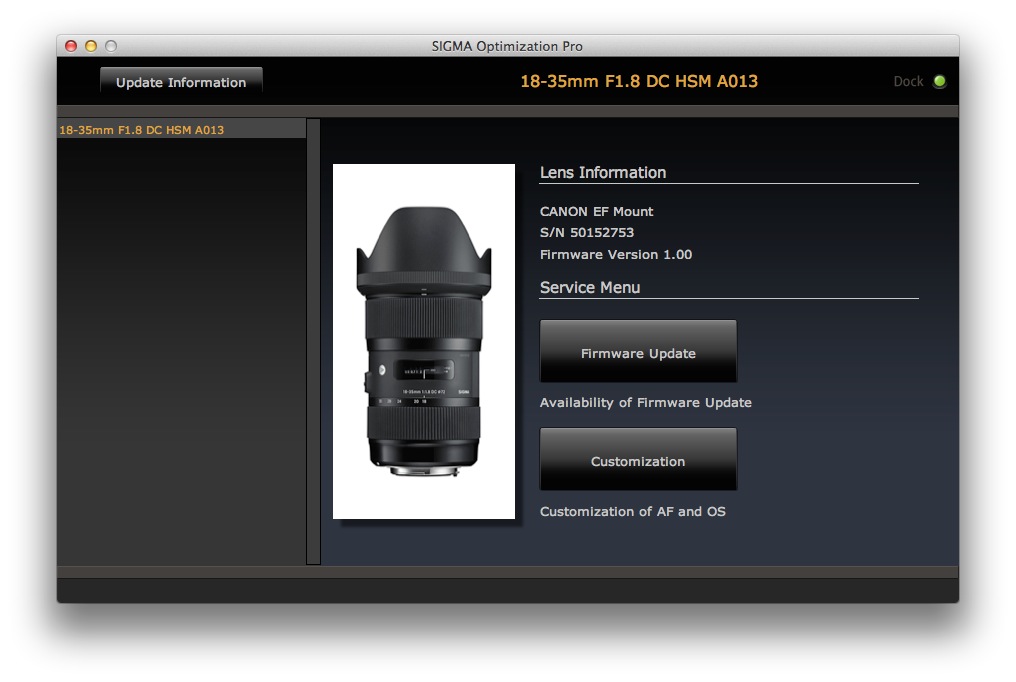 Sigma 1835mm f/1.8 DC HSM Lens Focus Calibration